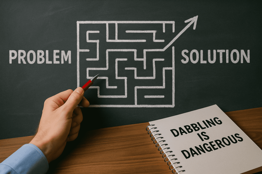 Confront Problems and Do Not Be a Dabbler